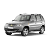 Защита порогов с алюм. фигурной площадкой d63мм (НПС) CHEVROLET Niv@ (2009-н.в.), L@DA Niv@ (2020-н.в.), L@DA Niv@ Travel (2021-н.в.) купить недорого с доставкой в Абакан