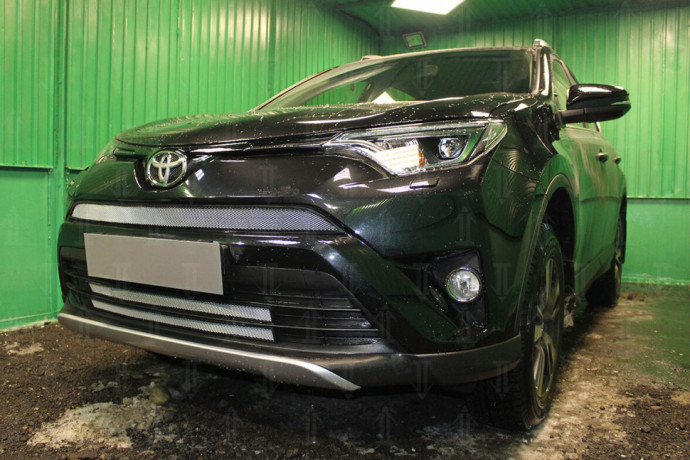 Защита радиатора "Standart" Toyota RAV4 (2015-2019) низ, хром купить недорого с доставкой в Абакан