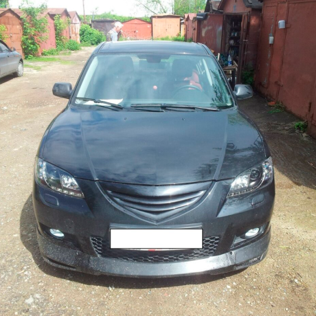 Решетка радиатора "Двойная полоска" для Mazda 3 седан, рестайлинг (2006-2009) купить недорого с доставкой в Абакан