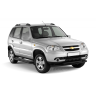 Защита порогов с алюм. фигурной площадкой d63мм ШАГРЕНЬ (ППК) Chevrolet Niv@ (2009-н.в.), L@DA Niv@ 2020-. L@DA Niv@ Travel (2021-н.в.) купить недорого с доставкой в Абакан