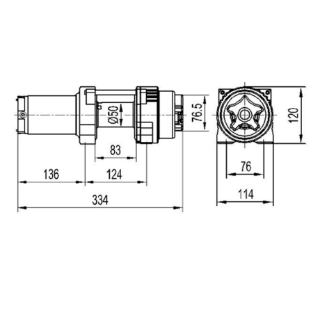 Лебедка для квадроцикла "Master Winch" Х3500S, электрическая, с синтетическим тросом, 12В купить недорого с доставкой в Абакан