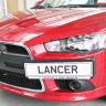 Рамка под номер на передний бампер (текстурный пластик) для Mitsubishi Lancer X (2010-2016) купить недорого с доставкой в Абакан