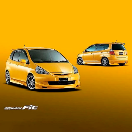 Комплект накладок и порогов "Mugen" для Honda Fit GD Рестайлинг купить недорого с доставкой в Абакан