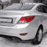 Диффузор заднего бампера var №2 (текстурный пластик) для Hyundai Solaris (2010-2013) купить недорого с доставкой в Абакан