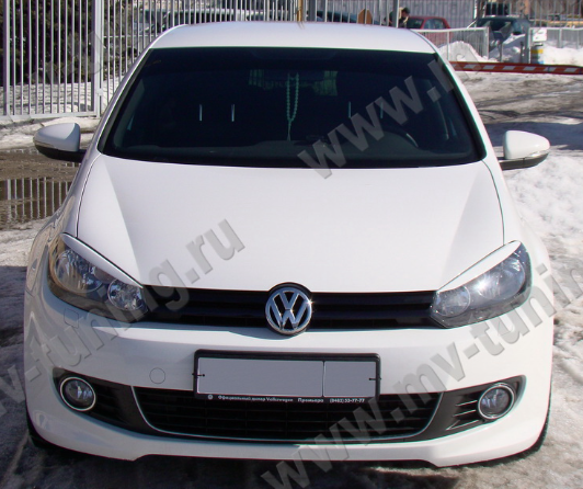 Накладки на фары (реснички) для Volkswagen Golf VI (2008-2012) купить недорого с доставкой в Абакан