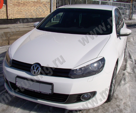 Накладки на фары (реснички) для Volkswagen Golf VI (2008-2012) купить недорого с доставкой в Абакан