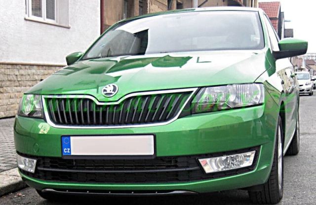 Спойлер переднего бампера (под покраску) для Skoda Rapid (2012-н.в.) купить недорого с доставкой в Абакан