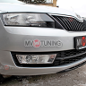 Спойлер переднего бампера (под покраску) для Skoda Rapid (2012-н.в.) купить недорого с доставкой в Абакан